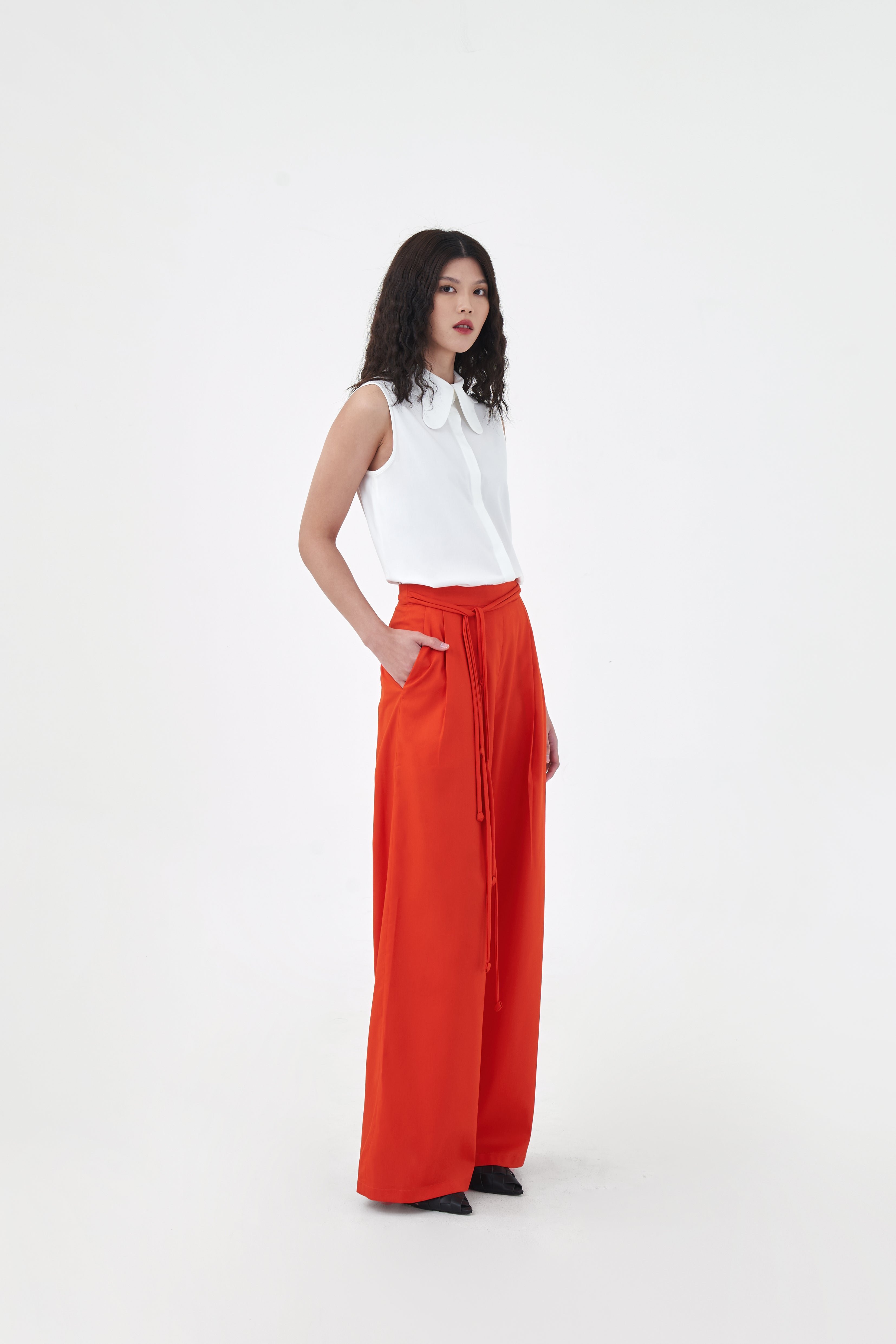 STRING PANTS - Vivid Orange